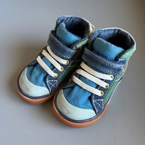See Kai Run Blue and Green Kids Sneakers